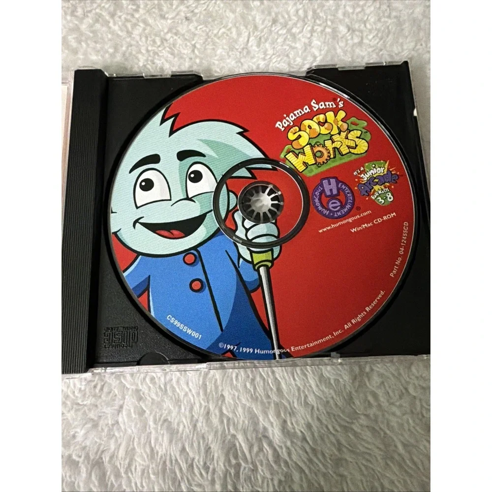 Pajama Sam's Sock Works PC CD ROM Windows 98/95 3.1 + Mac Junior Arcade 3-8